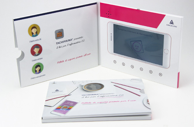 5 inch video brochure card with HD screen,video brochure manufature UK project