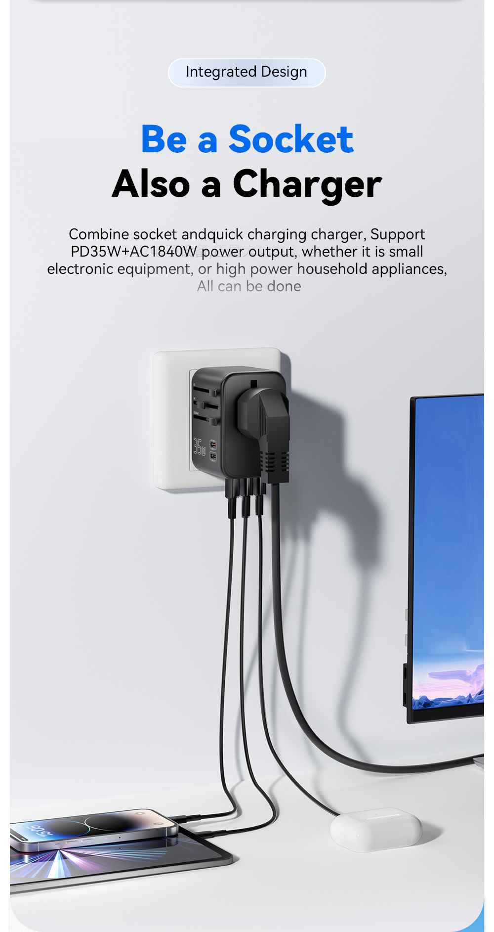 ESSAGER JY-307Max Series 35W Best Portable Universal Phone Charger