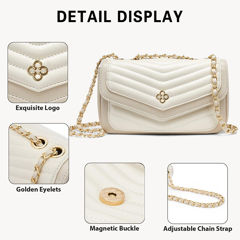 PU Crossbody Bag For Women Adjustable Designer Shoulder Bag Waterproof Single Handle