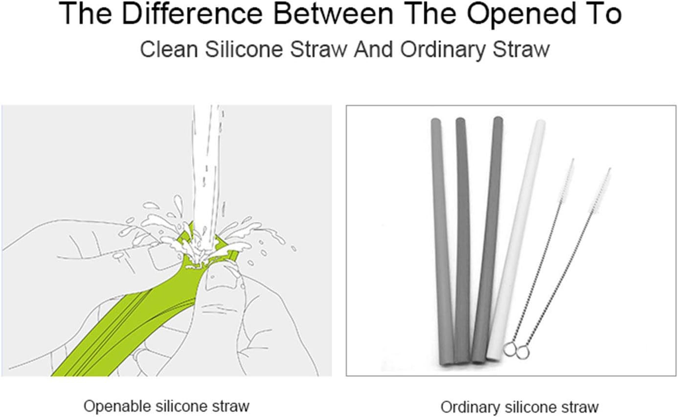 Washable Cocktail Silicone Smoothie Straws Harmless Multicolor