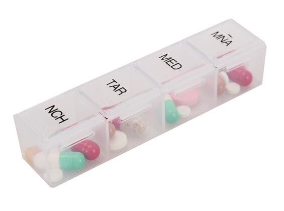 Portable Creative style foldable travel plastic cup with pill case, Random color creative travel cup with pill case for