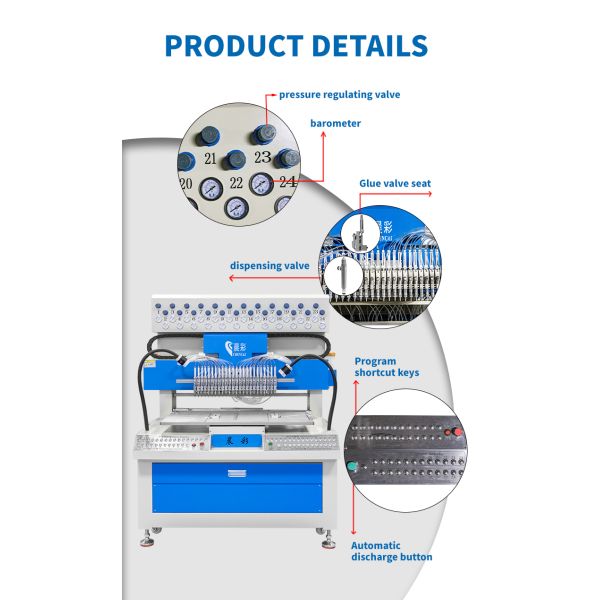 24 Colors Automatic Silicone Coaster Dripping Machine for Making PVC Label Patch Keychain