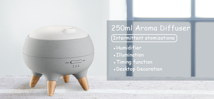Home Intermittent Mist 250ml Portable Ultrasonic Air Humidifier