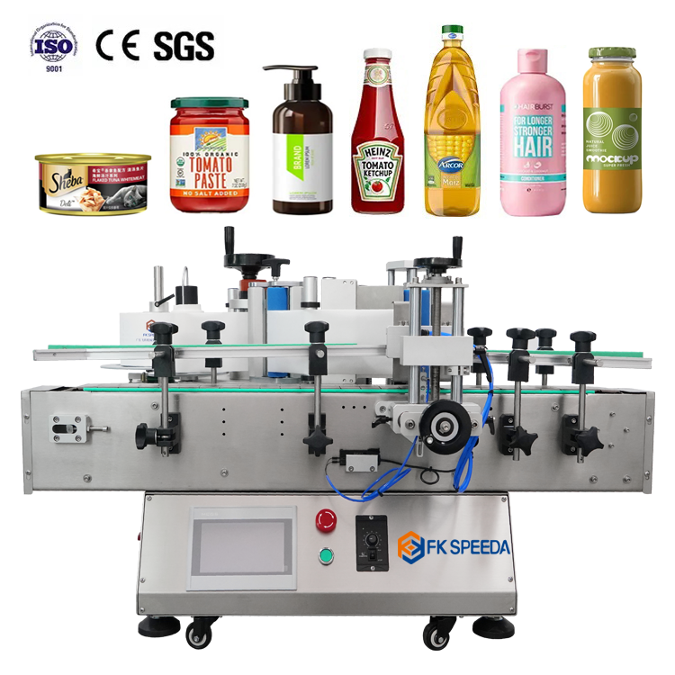Round Bottle/Jar/Tube/Can High Speed Automatic Desktop Sticker Labeling Applicator Machine