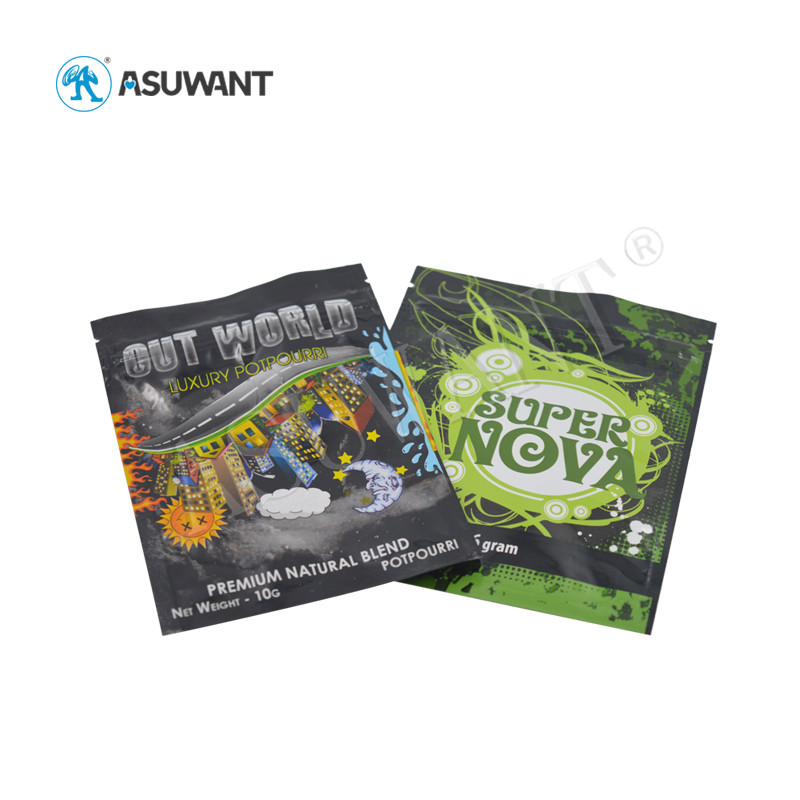 CMYK Smell Proof Zipper Mylar Bags VMPET Childproof Medical With Window