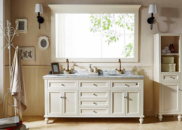 55in Contemporary Solid Wood Bathroom Vanity Sink Cabinets Lacquer Painting