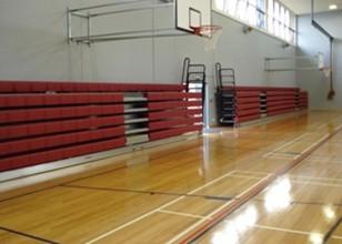 Metal End Cap Telescopic Tribunes / Indoor Gym Bleachers For Educational