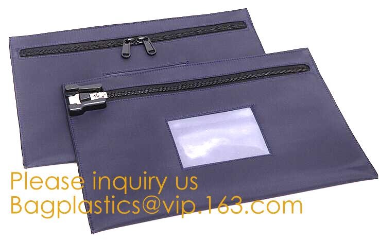 Locking Bank Bag Canvas with Hard Handles Black,Promotional Customized Nylon Money Pouch Bank Bags Secure Deposit Utilit