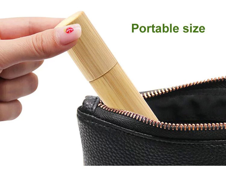 5ml 10ml Capacity Bamboo Spray Bottles With Bamboo Lid Cap