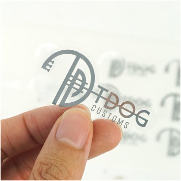 Transparent BOPP Waterproof Hot Silver Printing Private Chemical Label Sticker