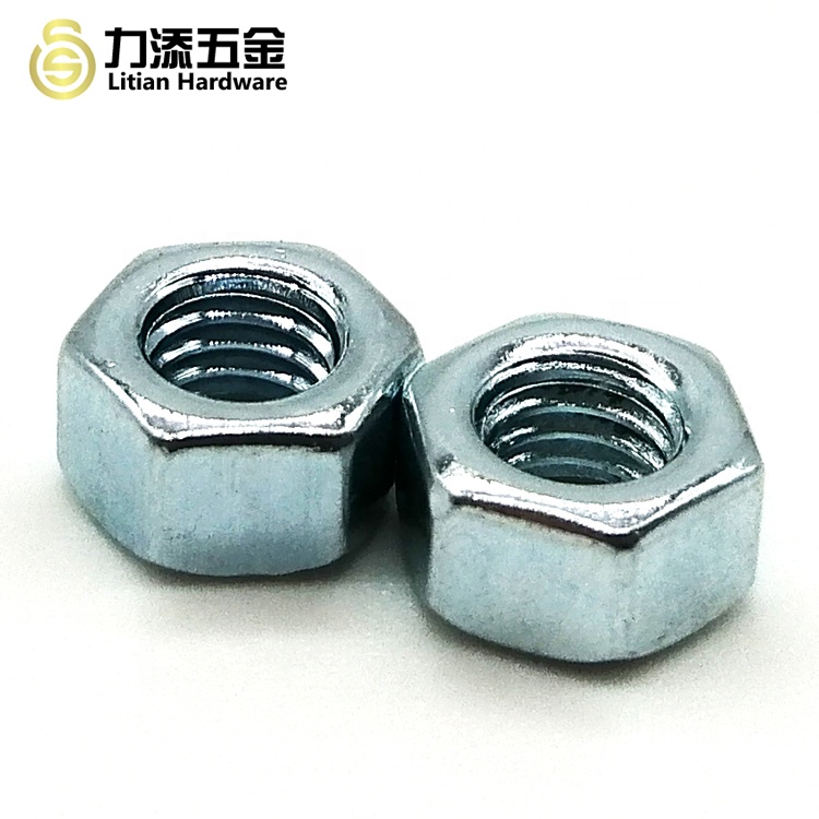 JIS ISO Metal Hex Nut Cold Galvanized Colored Plating M5 M6x0.75