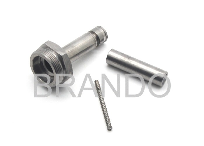 No Groove 430FR Movable Core/Mixed Material Solenoid Stem With Brass Pentagon Seat