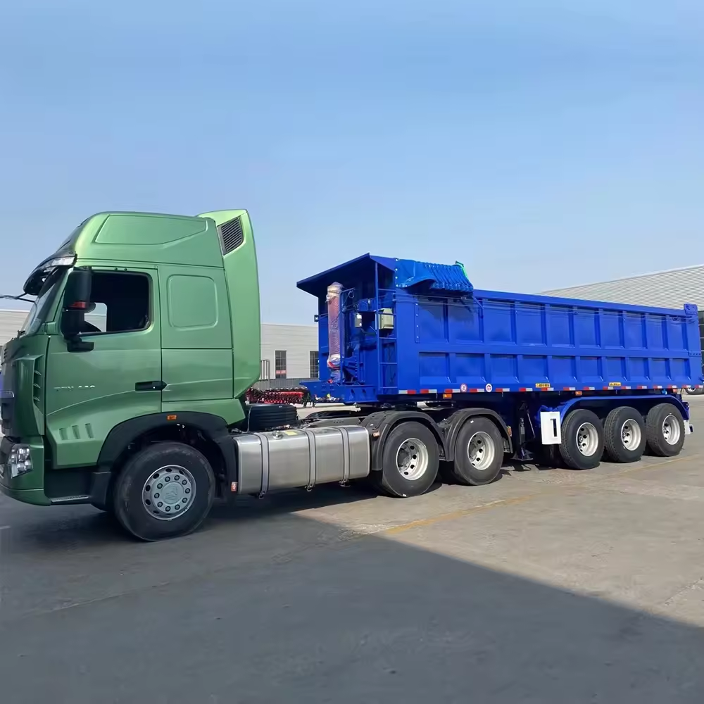 China foreign trade steel make from load 30 to 100 ton agriculture dumper tipper semi trailer 3/4/5/6 axles dumper truck trailer