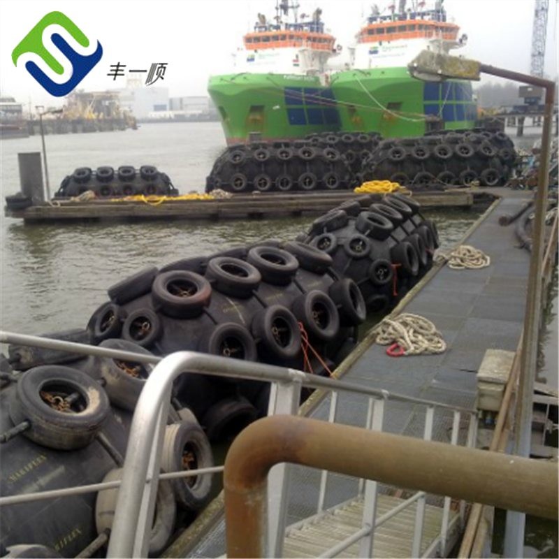 Iso17357 Standard Dock Pneumatic Rubber Fender With Chain And Tire Net Or Sling Type