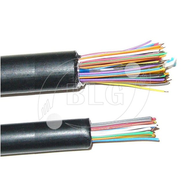 Black PE Sheath Telephone Line Cable Shield 10 / 20 / 25 / 50 / 100 Pairs Solid Copper Cable for Telephone and Secruity