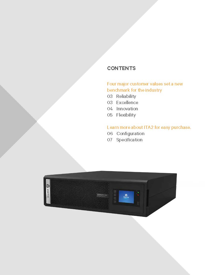 5KW 6KW 10KW 16KW 20KW Single Phase PF0.99 Pure Sine Wave for Computer by Vertiv ITA2