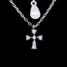 Buy cheap Beautiful AAA Silver Cubic Zirconia Necklace For Woman Cross Shape from wholesalers