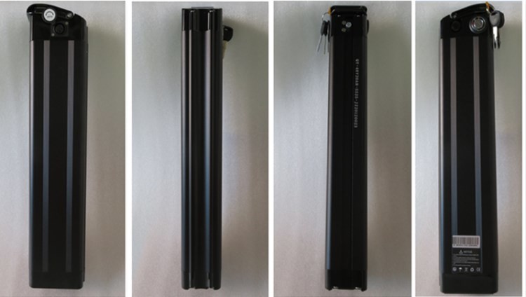 48V 20Ah Silver Fish Style Ebike Battery Pack with 13S8P 104pcs Cells 515mm Length