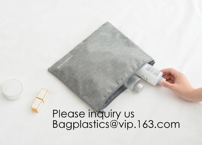 Custom Travel Organizer Cosmetic Ziiper Black Tyvek Paper Bag,Factory Price Tyvek Cosmetic Bag Custom Tyvek Paper Pouch