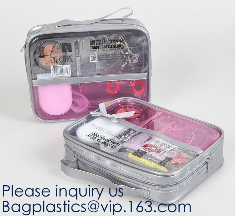Travel Bag Large Toiletry Bag Makeup Organizer clear pvc cosmetic bag,Cosmetic Packing Toiletries Bag for Women BAGEASE