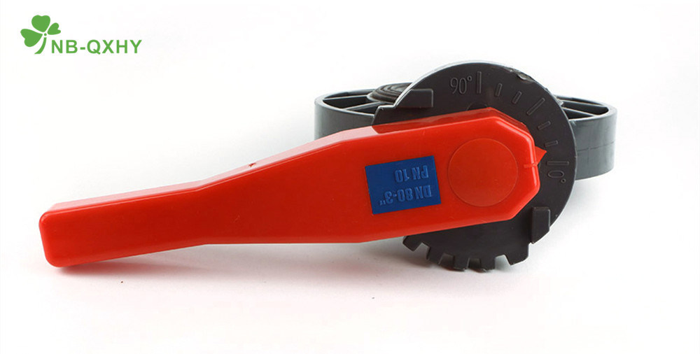 2&prime; &prime; -8&prime; &prime; PVC Manual Flange Red Handle Compact Butterfly Valve