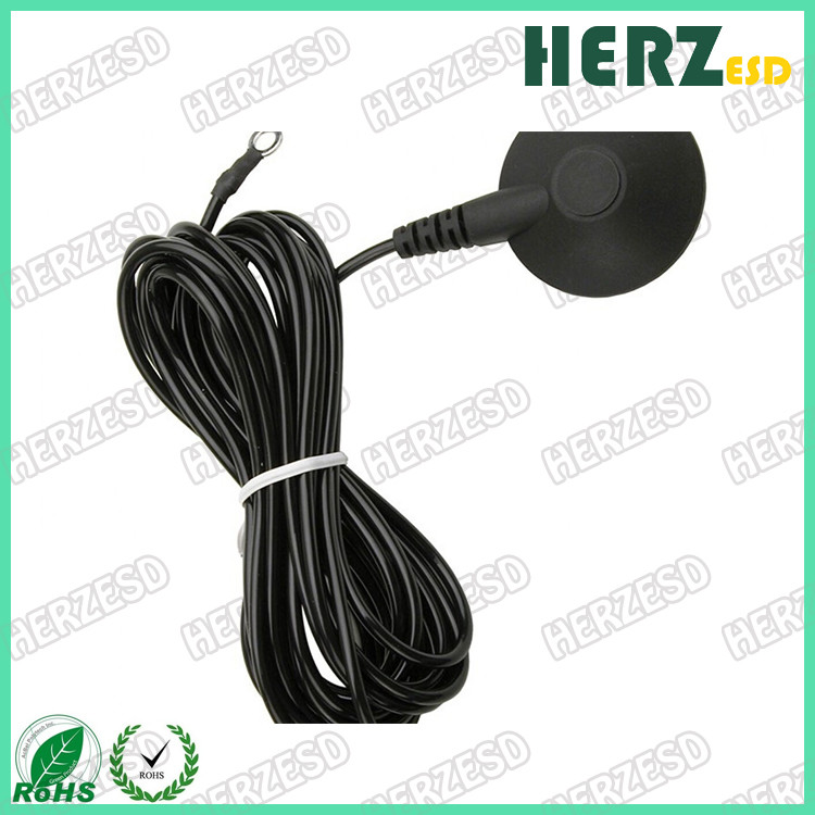 Wire Diameter 2.2mm ESD Safety Strap Grounding PU Cord 1.8M / 2.5M With Socket