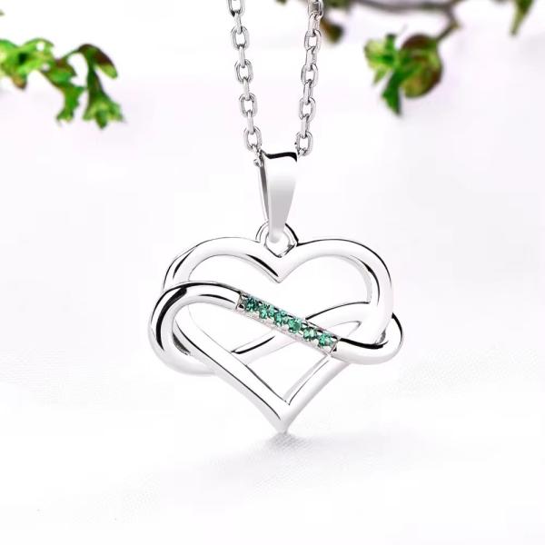 YASVITTI ODM OEM 925 Sterling Silver Sparkling Heart Necklace 5A Zirconia
