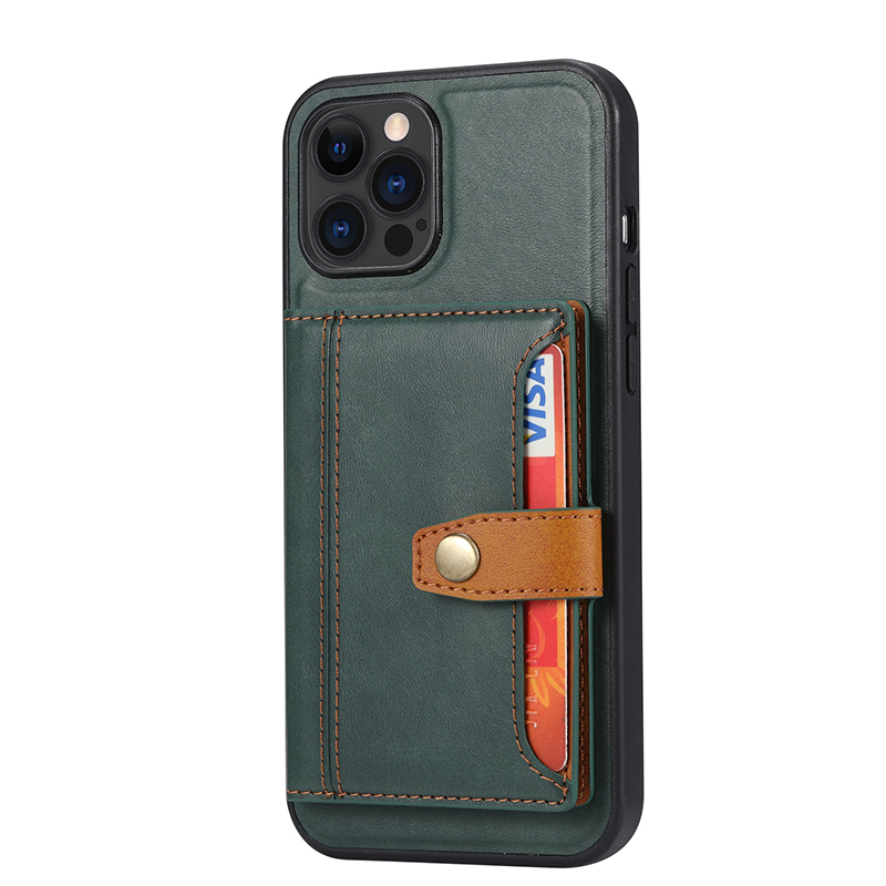 MN-1750 Luxury Rear Phone Case with Card Sleeve Elevate Your iPhone15 Pro Max Experience