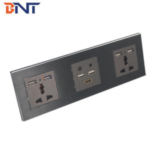 Smart Media Hub With Bluetooth , Multi Function Wall Socket Plates