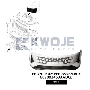 OEM 602002453AADQJ Front Bumper Assembly Car Part Assembly for EXEED RX