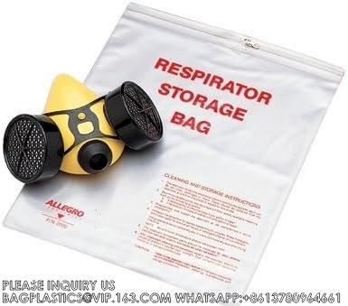 Reclosable, Recyclable, Sustainable, Reusable Respirator Storage Bags - 12"X15"