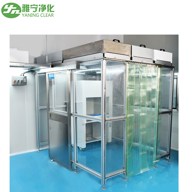 YANING GMP Standard ISO5 Modular Clean Room Soft and Hard Wall Clean Room Clean Booth