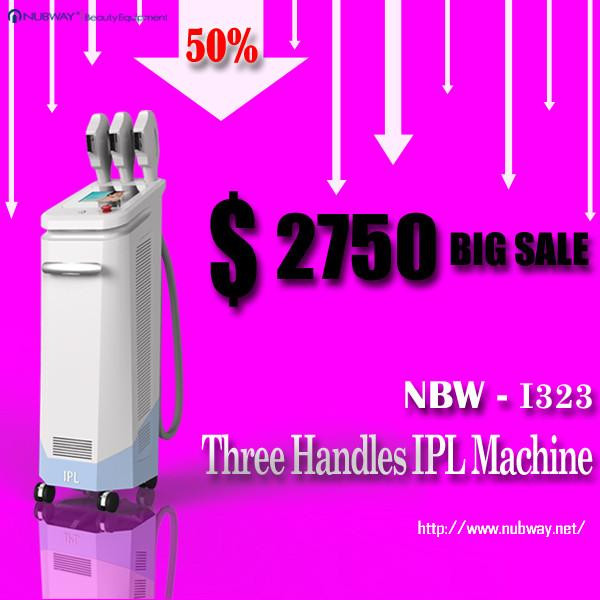 August big Promotion!!! 50% off!!! 3 handles professional IPL salon use beauty