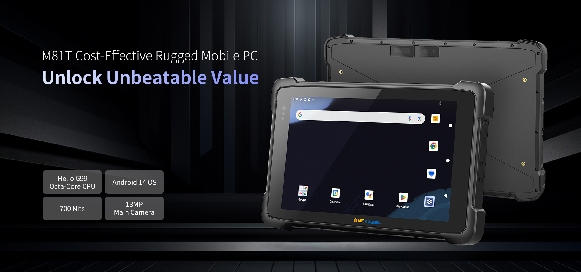 Waterproof 8inch Rugged M81T Industrial Android 14/GMS Tablet 700nit Wifi/BT/4G IP65 1-