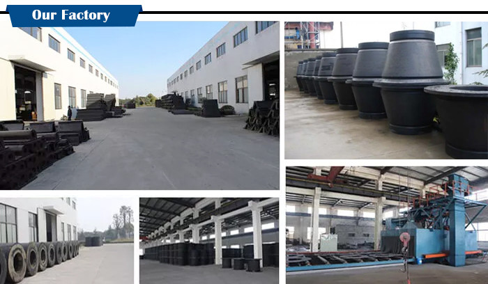 Natural Rubber D Type Fenders 300H For Heavy Duty Marine Large Wharf Ships