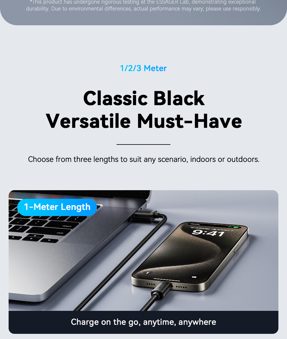 ESSAGER ES-X60 Series 60W USB A to C Charging Cord Best USB C Cable