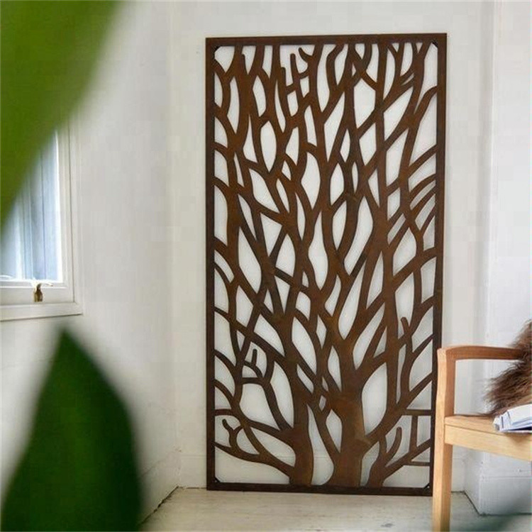 900*1800mm Corten Steel Fence Panels Weathering Steel Garden Screen ISO9001