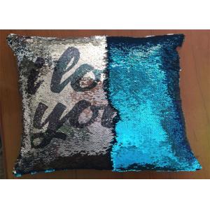 China Popular Fashion Custom Logo Reversible Sequin Pillow I Love You Word Printing Pillow Cases For Holiday Gifts on sale