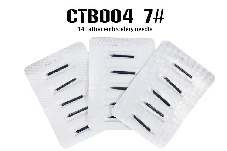 Stainless Steel Permanent Makeup Microblading Tattoo Needls Sterilized With Gamma Rays