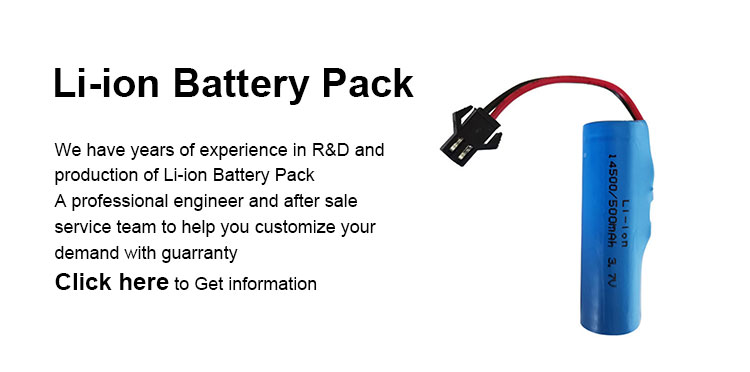 Customized Lithium Ion Battery Pack Promotional Li Ion 3.7v 500mah