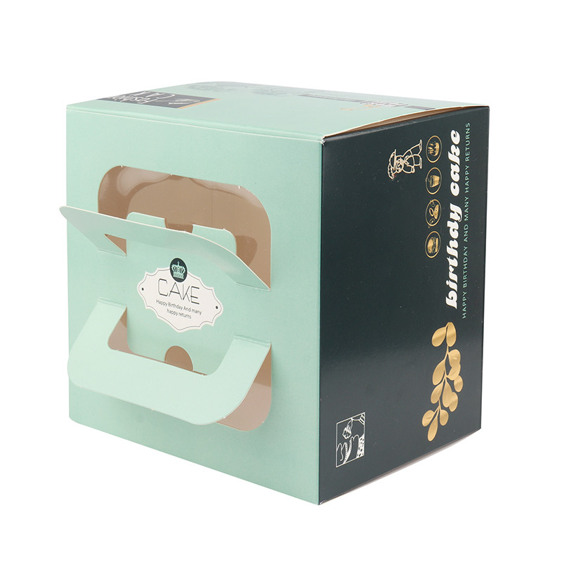 Eco Friendly Paperboard Food Container Paper Box With Handle Folders for Mini Cake Boxes Supply