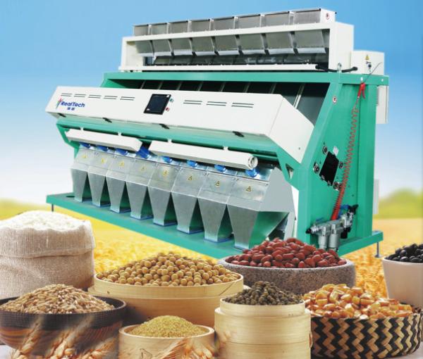 8chutes rice color sorter, suitable for huge capacity rice mills, CCD color