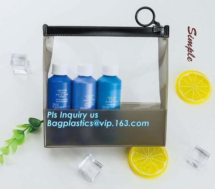 Stationery Makeup Cosmetic Bag Slider Zipper Packaging With Zipper