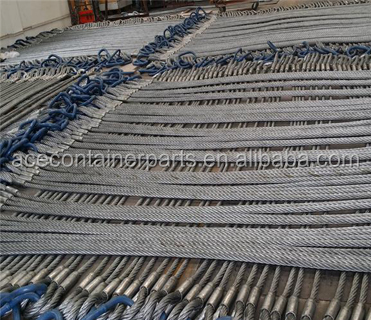 DNV 2.7-1 Standard Steel Wire Rope Sling 5 Legs Lifting Eye Type Reversed Eye for Offshore Container Sale