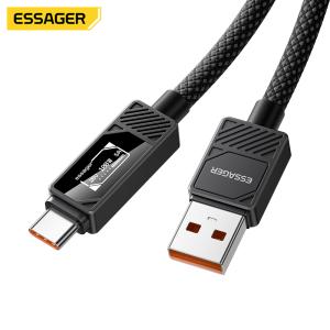 ESSAGER ES-X74 7A PD100W Usb to Type C Fast Charging Data Cable Digital Display