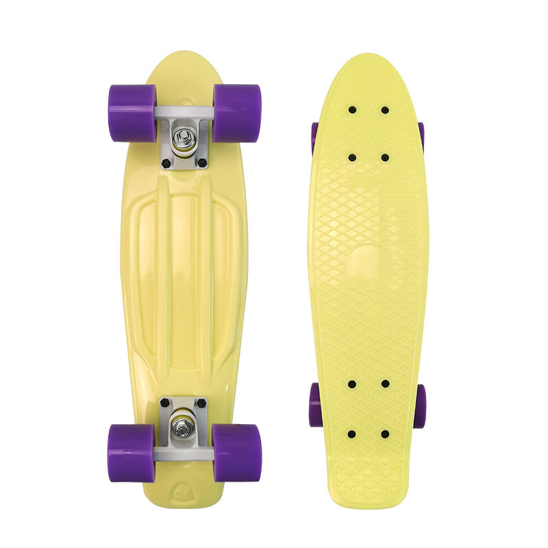 22'' Retro Plastic Cruiser Complete Skateboard With ABEC 7 Bearings And PU Wheels