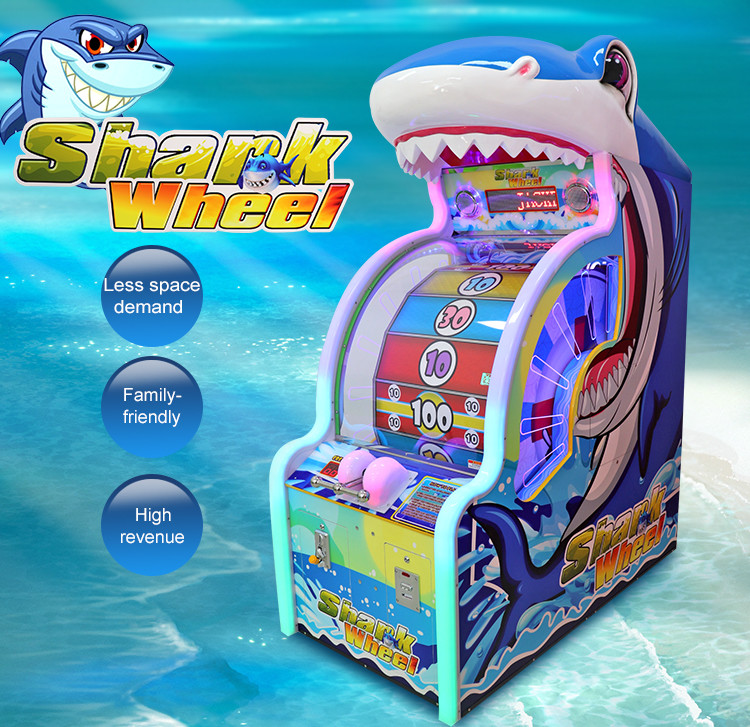 Shark Wheel Redemption Arcade Machines White / Blue Color 1550 * 900 * 2100 Size