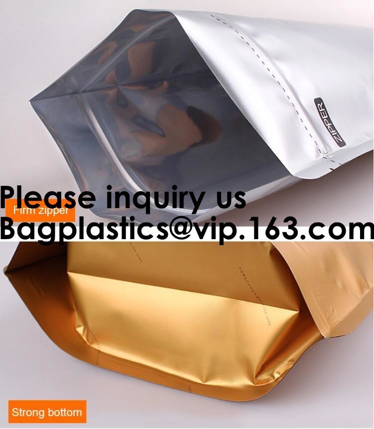 Semi-Clear Window Hang-Hole Stand-Up Zip lockk Pouch,Aluminum Packaging Bags Laser Zip lockk Stand up Resealable Pouches wit