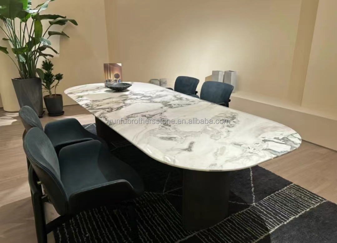 Polished Milk White Alabaster Marble Big Slab for Living Room and Dining Table Flooring
