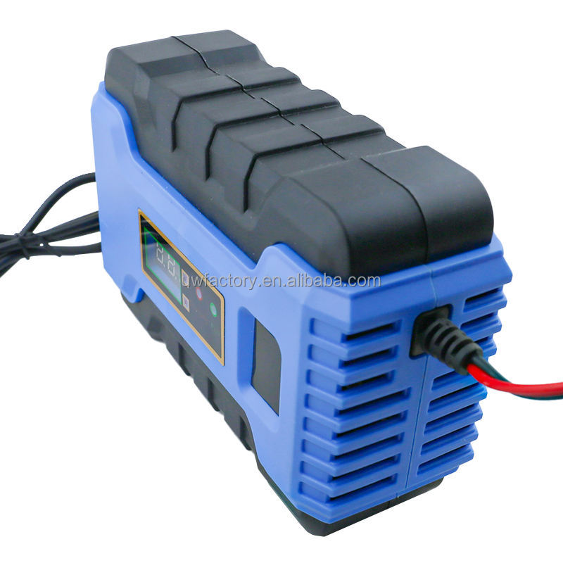 12V/24V 6A 10A Universal Lead Acid Three Phase Smart Automatic Battery Charger with Digital Display Advanced Technology